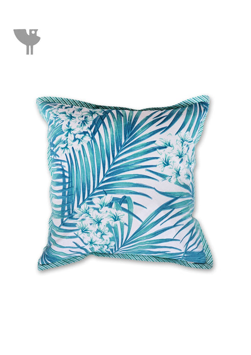 20s Cotton Cushion Cover In Foliage Print
